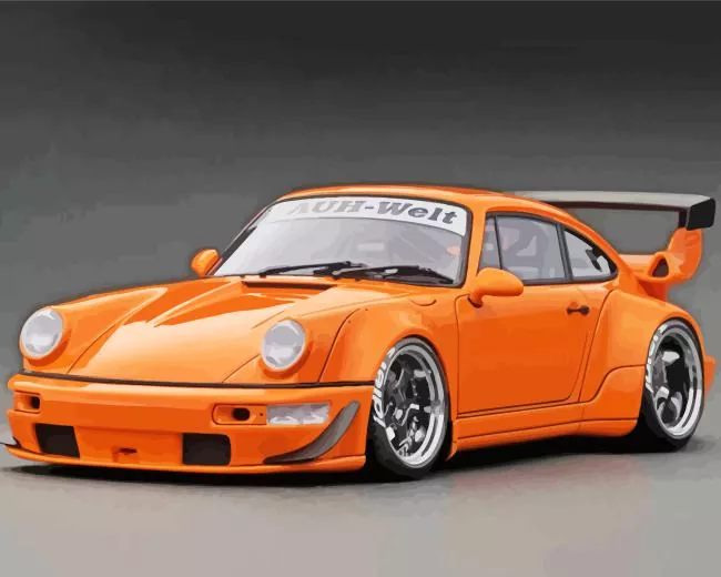 orange rwb porsche Diamond Paintings Orange Rwb Porsche Diamond Painting
