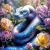 Purple Serpent Flower Art Diamond Painting