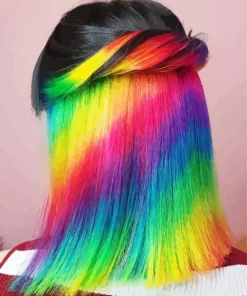 Rainbow Hair Girl Diamond Painting