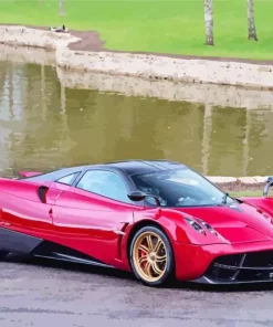 Red Pagani Car Diamond Painting