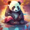 Sad Panda Art Diamond Painting