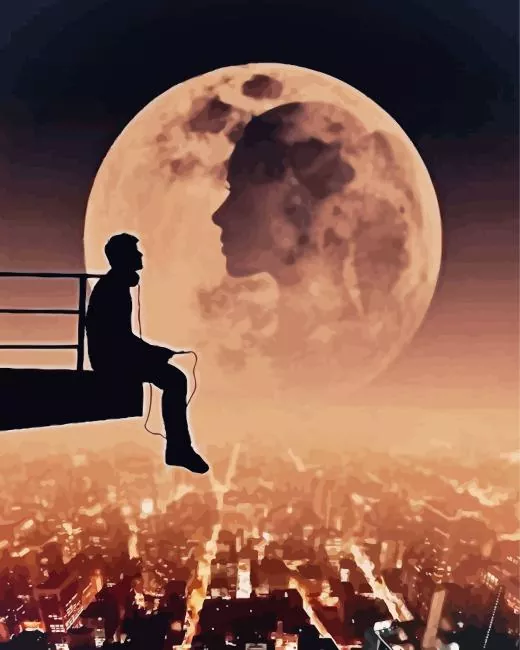 sad silhouette art Diamond Paintings Sad Silhouette Art Diamond Painting