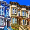 San Francisco Row Houses Art Diamond Painting