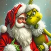 Santa And Grinch Art Diamond Painting