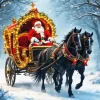 Santa Claus On A Horse Art Diamond Painting