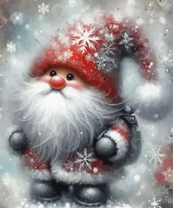 Santa Gnome Art Diamond Painting