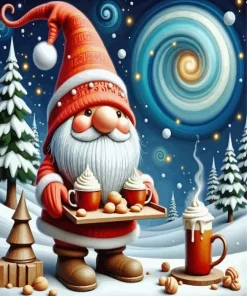 Santa Gnome Art Diamond Painting