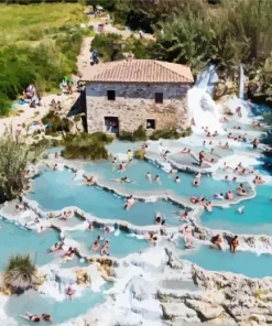 Saturnia Hot Springs Art Diamond Painting