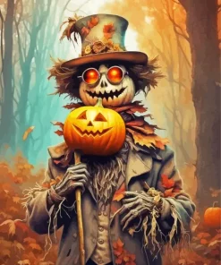 Scarecrow Autumn Art Diamond Painting