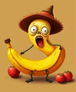 Scared Banana Diamond Painting