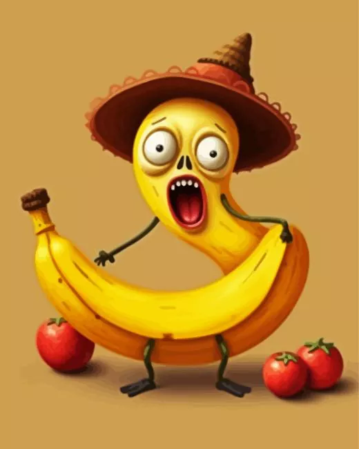 scared banana Diamond Paintings Scared Banana Diamond Painting