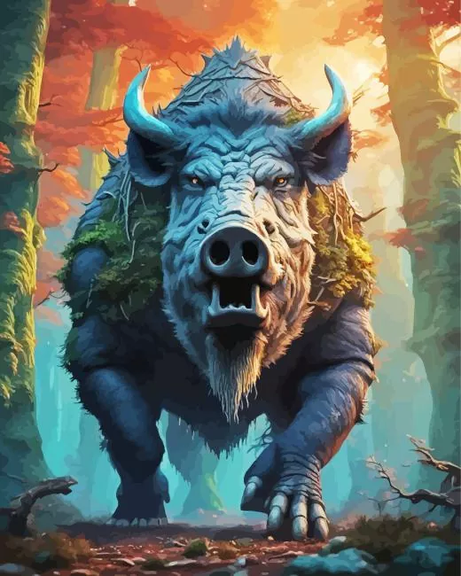 scary boar Diamond Paintings Scary Boar Diamond Painting