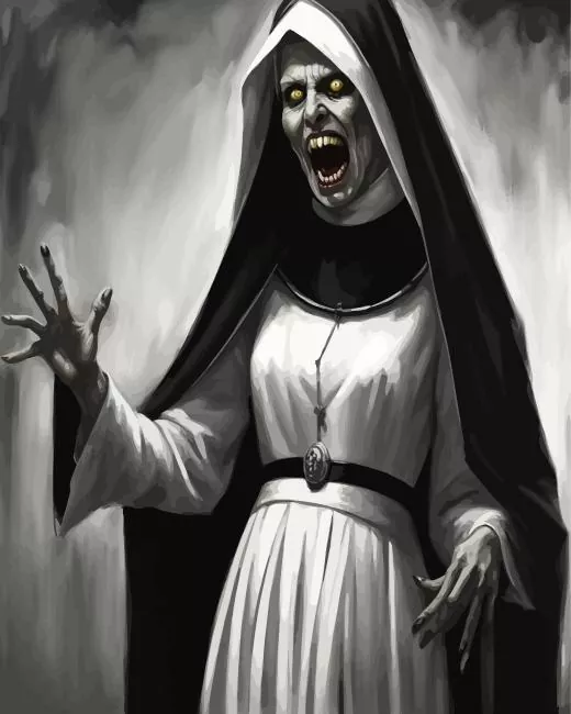 scary nun art Diamond Paintings Scary Nun Art Diamond Painting