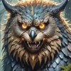 Scary Owlbear Art Diamond Painting