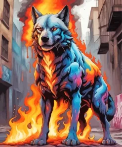 Scary Wolf Art Diamond Painting