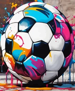 Soccer Ball Art Diamond Painting
