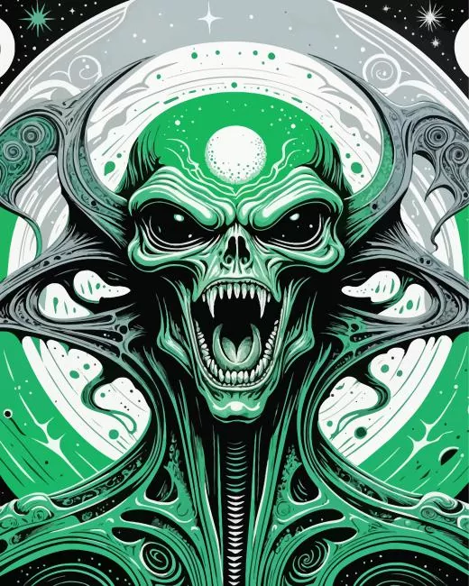 screaming alien art Diamond Paintings Screaming Alien Art Diamond Painting