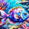 Sea Blue Fish Diamond Painting