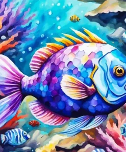 Sea Blue Fish Diamond Painting