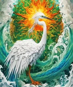 Sea Heron Art Diamond Painting