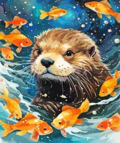Sea Otter Face Diamond Painting