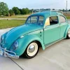 Seafoam Green Vw Bug Art Diamond Painting