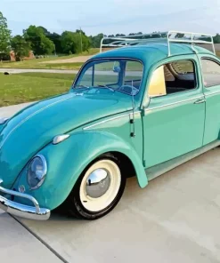 Seafoam Green Vw Bug Art Diamond Painting