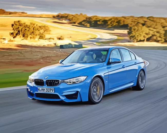 shark blue bmw Diamond With Numbers Shark Blue Bmw Diamond Painting