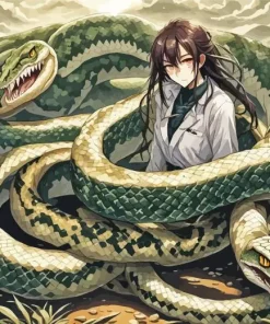 Snake Girl Art Diamond Painting