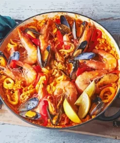 Spanish Paella Dish Diamond Painting