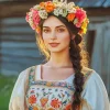 Traditional Lithuanian Woman Diamond Painting