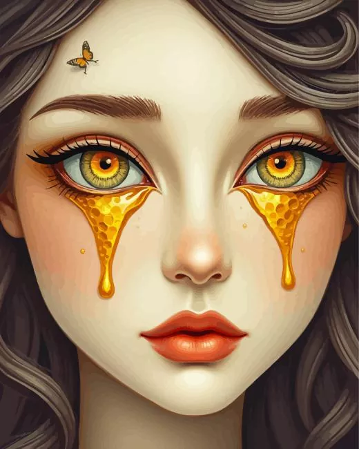 whimsical gold tears art Diamond Dotz Whimsical Gold Tears Art Diamond Painting