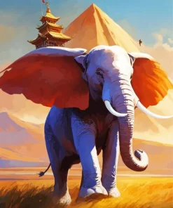 White Elephant Diamond Painting