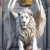 White Lion With Wings Diamond Painting