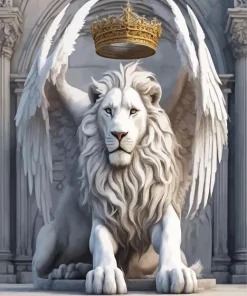 White Lion With Wings Diamond Painting