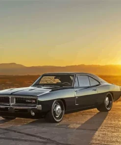 Black 1969 Charger Car Diamond Painting