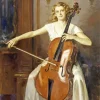 Woman Playing Cello Diamond Painting