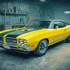 Yellow Charger Car Diamond Painting