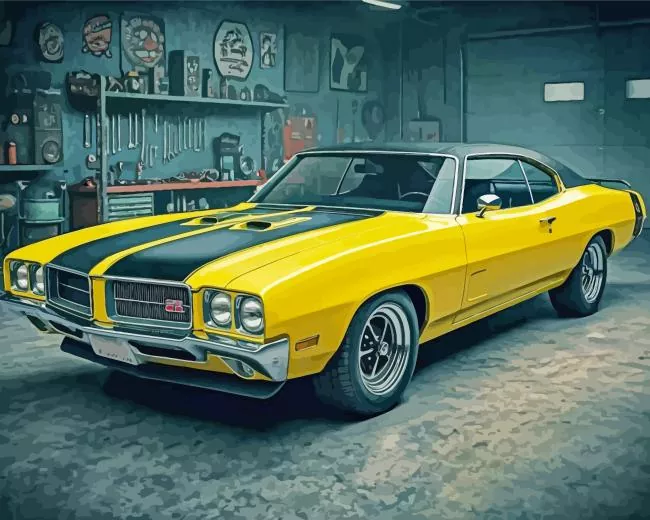 Yellow charger car Diamond Dotz Yellow Charger Car Diamond Painting