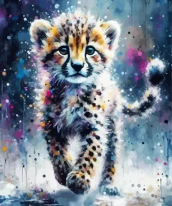 Aesthetic Baby Cheetah Diamond Painting