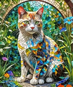 Aesthetic Cat Mosaic Art Diamond Painting