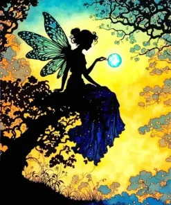 Aesthetic Fairy Silhouette Art Diamond Painting