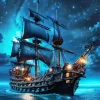 Aesthetic Pirate Ship Art Diamond Painting