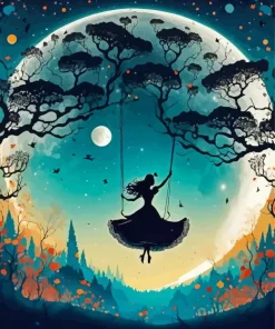 Aesthetic Silhouette Swing Diamond Painting