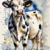 Black And White Cattle Art Diamond Painting