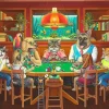 Cats And Dogs Playing Poker Diamond Painting