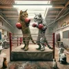 Cats Boxing Diamond Painting