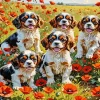 Cavalier King Charles Puppies Diamond Painting
