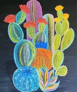 Chalk Cactus Diamond Painting