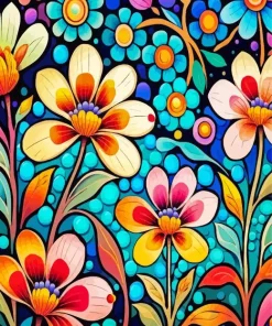 Folk Art Flowers Diamond Painting